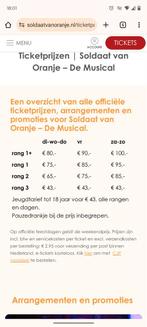 Woensdag en vrijdag voorstellingen 1e rang plus! €65,50, Twee personen, Oktober