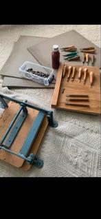 Linoleum Set met Mini Drukpers - Compleet Pakketje Kunstenaa, Ophalen, Zo goed als nieuw, Overige typen