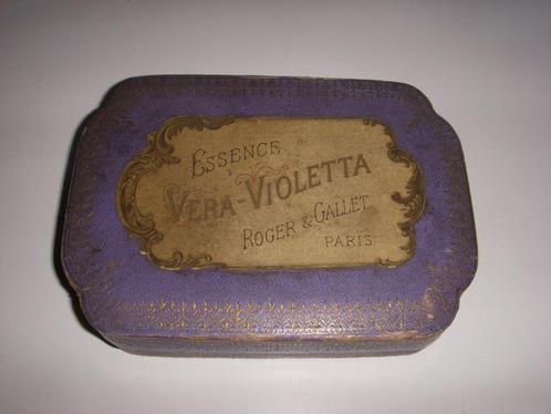 Oude Vera-Violetta Zeepdoos Roger & Gallet Parijs +/-1900, Verzamelen, Merken en Reclamevoorwerpen, Gebruikt, Verpakking, Ophalen of Verzenden