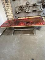 Zware space age vintage marmerlook salontafel, Ophalen, Gebruikt, 50 tot 75 cm, Vintage