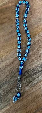 Mooie blauwe ketting Alziend Oog, Blauw, Ophalen of Verzenden, Zo goed als nieuw, Overige materialen