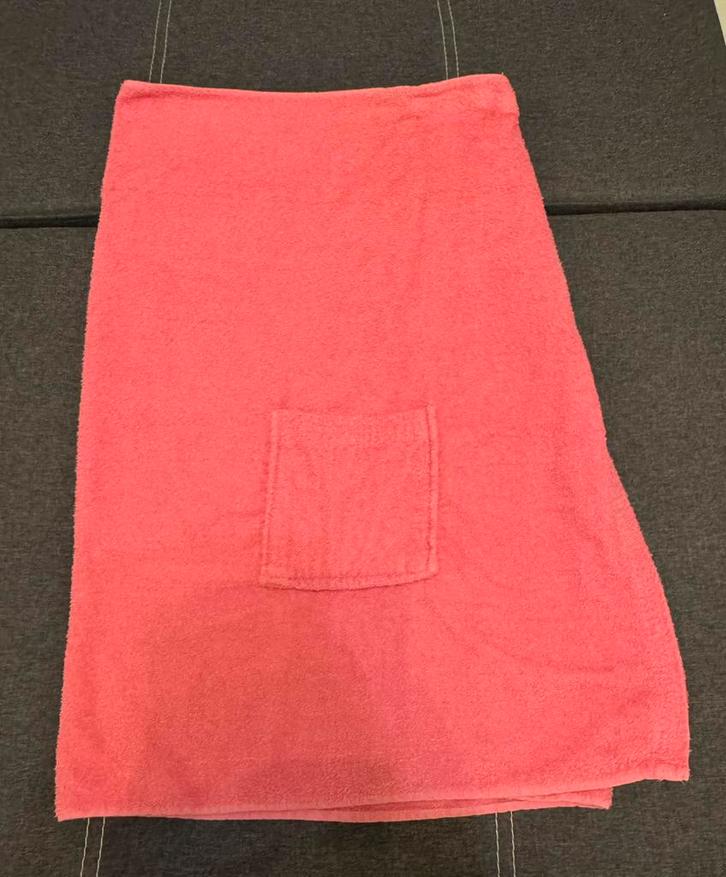 Handdoekjurk handdoek jurk roze klittenband, Huis en Inrichting, Badkamer | Badtextiel en Accessoires, Zo goed als nieuw, Handdoek