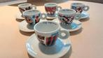 Set van 6 illy espresso barcups A.R. Penck, Ophalen, Nieuw, Porselein, Kop en/of schotel