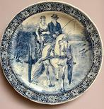 Delfts blauw bord van Boch, 39 cm, Antiek en Kunst, Antiek | Wandborden en Tegels, Ophalen of Verzenden