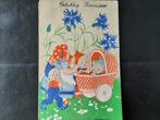 Willy Schermelé, moeder, wandelwagen met baby en kleuters, w, Verzamelen, Verzenden, 1940 tot 1960, Gelopen, Kinderen