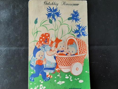 Willy Schermelé, moeder, wandelwagen met baby en kleuters, w, Verzamelen, Ansichtkaarten | Themakaarten, Gelopen, 1940 tot 1960