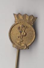 KM Ziekenverpleging embleem speldje Arts Dokter koperkleur, Verzamelen, Niet vindbaar, Niet vindbaar, Nederland, Embleem of Badge