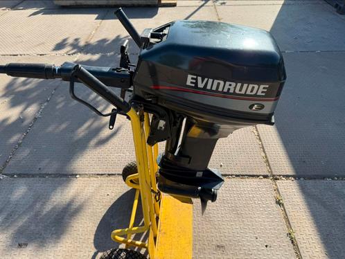 15 PK Evinrude 2 takt buitenboordmotor met boot, Watersport en Boten, Buiten- en Binnenboordmotoren, Zo goed als nieuw, Benzine