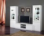 Sae Hoogglans Wand-woonkamer meubel Forever chrome-zwart wit, Nieuw, Ophalen of Verzenden, Glas, Minder dan 100 cm