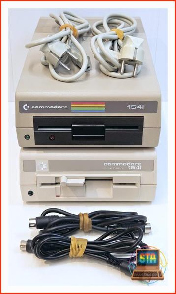 Commodore 1541 Floppy Drive + Disk, Schoon/Gesmeerd/Gerecapt beschikbaar voor biedingen