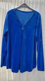 Nieuw kobalt stretch tuniek met rits XL, Ophalen of Verzenden, Nieuw, Maat 46/48 (XL) of groter, Blauw