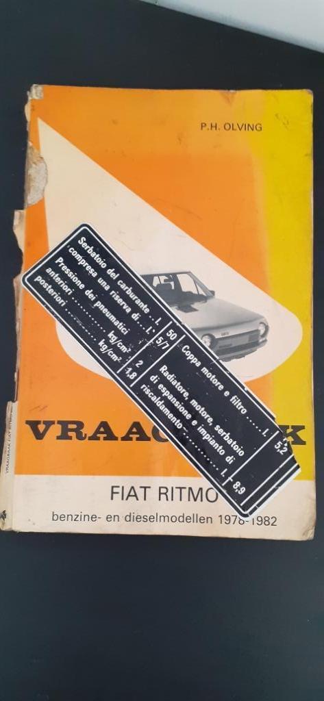 Vraagbaak Fiat Ritmo Benzine Diesel 1978-1982 P. H. Olving !, Auto diversen, Handleidingen en Instructieboekjes, Ophalen of Verzenden