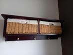 Houten kapstok met rieten mandjes., Gebruikt, Minder dan 100 cm, Hout, Ophalen