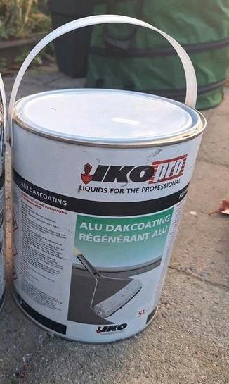 Ikopro Alu Dakcoating bitumen dak 5 liter nieuw, Doe-het-zelf en Verbouw, Verf, Beits en Lak, Nieuw, Verf, 5 tot 10 liter, Ophalen of Verzenden