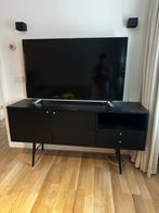 Zwart dressoir met gouden accenten - 160cm, Ophalen, Gebruikt, 150 tot 200 cm, Minder dan 100 cm