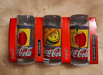Vintage Coca Cola glazen verpakt beschikbaar voor biedingen