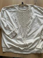 Witte trui met macramé detail - Zara ibzia look, Ophalen of Verzenden, Zo goed als nieuw, Maat 38/40 (M), Beige
