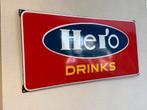 Vintage Hero Drinks Emaille Reclamebord, Ophalen, Reclamebord, Gebruikt, .