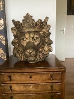 Grote Leeuwenkop Plantenhouder, Ophalen, Gebruikt, Beton, Dierenbeeld