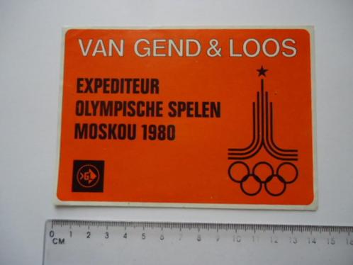 sticker oud Van Gend & Loos transport olympisch 1980 retro, Verzamelen, Stickers, Zo goed als nieuw, Bedrijf of Vereniging, Verzenden