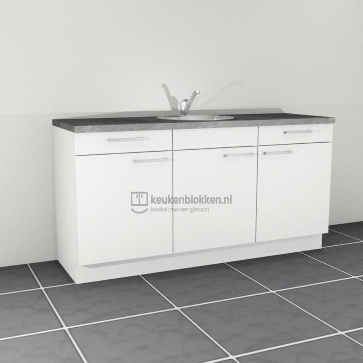 Nieuw alpine wit keukenblok 1.80m, spoelbak, op voorraad !!, Huis en Inrichting, Keuken | Keukenelementen, Nieuw, Minder dan 100 cm