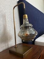 Tafellamp messing goud, Ophalen of Verzenden, Zo goed als nieuw, Glas, Minder dan 50 cm