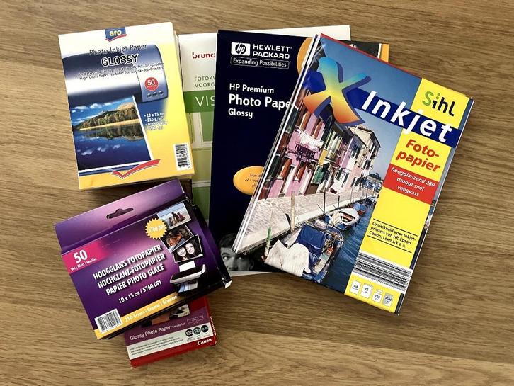 Veel fotopapier voor inkjet A4, A6, Visitekaartjes, Audio, Tv en Foto, Fotografie | Fotopapier, Nieuw, Ophalen of Verzenden