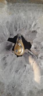 Vintage Zilveren 925 Hanger met Parel & Steentjes, Gebruikt, Overige voorstellingen, Ophalen of Verzenden, Met edelsteen