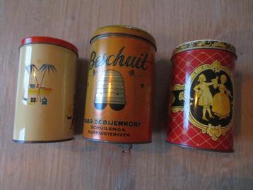 Blikken:Verschillende Vintage blikken,bekijk de advertenties beschikbaar voor biedingen