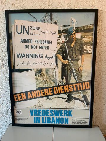 Vintage Wervingscampagne Affiche Nederlandse Leger Unifil beschikbaar voor biedingen