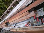 Kantplanken steiger aluminium en lange trekladder, Ophalen of Verzenden, Zo goed als nieuw