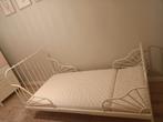 Ikea Meegroeibed - Wit Metaal, Ophalen, 70 tot 85 cm, Zo goed als nieuw, Matras