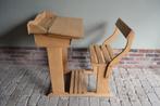 Prachtig antiek houten kinderbureau, secretaire, schoolbank, Antiek en Kunst, Antiek | Meubels | Tafels, Verzenden