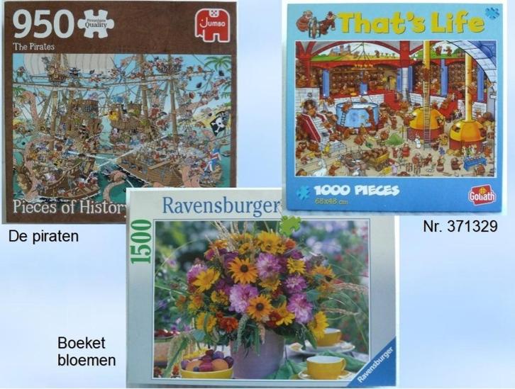 Puzzels 950, 1000 en 1500 stukjes, Hobby en Vrije tijd, Denksport en Puzzels, Zo goed als nieuw, Legpuzzel, 500 t/m 1500 stukjes