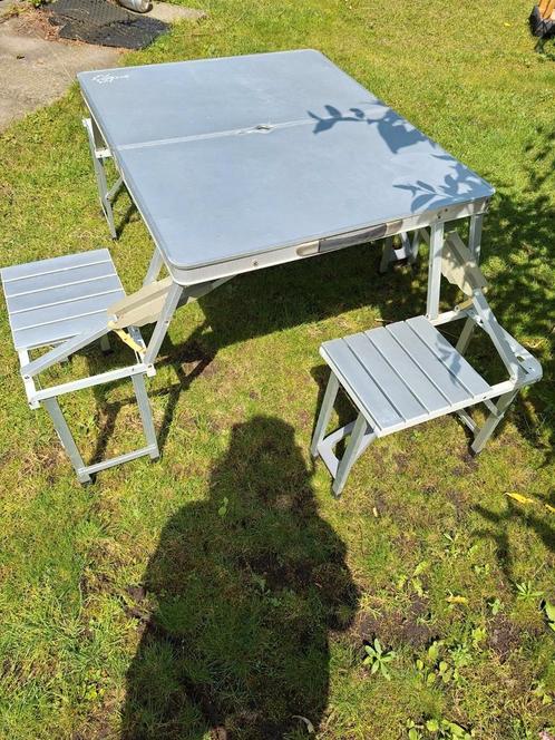 Bo-camp opvouwbare picknicktafel, Caravans en Kamperen, Kampeermeubelen, Gebruikt, Campingtafel, Ophalen