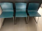 Ikea Bernhard leren stoel 4x, Huis en Inrichting, Stoelen, Ophalen, Gebruikt, Blauw, Leer