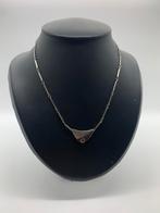 Z121 Prachtige zilveren ketting Fins design, Met hanger, Ophalen of Verzenden, Zo goed als nieuw, X
