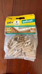 Wolfcraft deuvels 30mm/6mm 200 stuks gegroefd, Ophalen of Verzenden, Nieuw