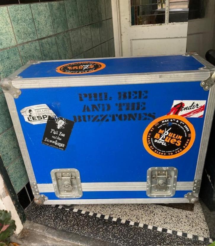 Originele Band Flightcase, Vintage - Phil Bee &the Buzztones, Muziek en Instrumenten, Behuizingen en Koffers, Gebruikt, Overige instrumenten