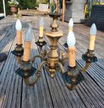Zware bronzen oude kroonluchter, Ophalen, Zo goed als nieuw