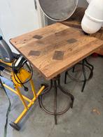Stoere statafels met houten blad, Ophalen