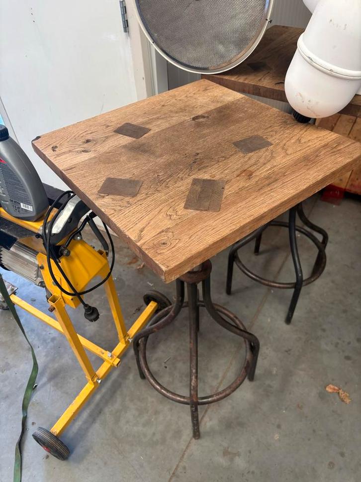 Stoere statafels met houten blad, Antiek en Kunst, Antiek | Meubels | Tafels, Ophalen