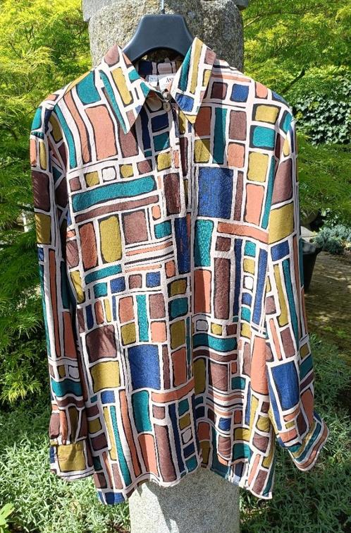 Vintage 1980 ANNY WHERE blouse schoudervulling maat 40 (LT2), Kleding | Dames, Blouses en Tunieken, Zo goed als nieuw, Maat 38/40 (M)