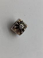 V680 Pandora goud op zilver bedel stralend, Z, Pandora, Ophalen of Verzenden, X