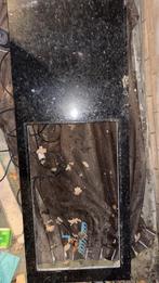 Marmeren keukenblad met spoelbak, Ophalen, Gebruikt, Zwart, 200 cm of meer