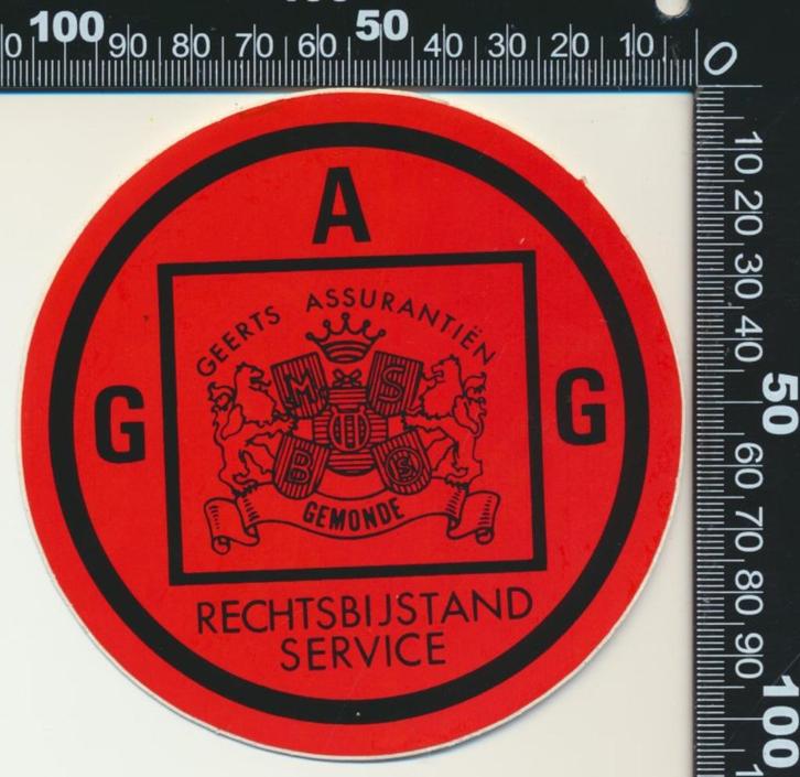 Sticker: Geerts Assurantien - Gemonde (1), Verzamelen, Stickers, Zo goed als nieuw, Bedrijf of Vereniging, Ophalen of Verzenden