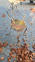 Vintage Smeedijzeren Bistrostoel, Tuin en Terras, Tuinstoelen, Ophalen, Gebruikt, Metaal