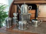Art Deco klassiek theeservies - vernikkeld metaal, Ophalen of Verzenden