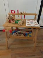 Melissa & Doug houten knutsel werkbank + HEMA doos, Ophalen, Gebruikt, Meubelstuk of Keukentje