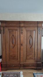 Massief Eiken Kast met Deuren en Lades, Huis en Inrichting, 100 tot 150 cm, 200 cm of meer, Eikenhout, Ophalen of Verzenden